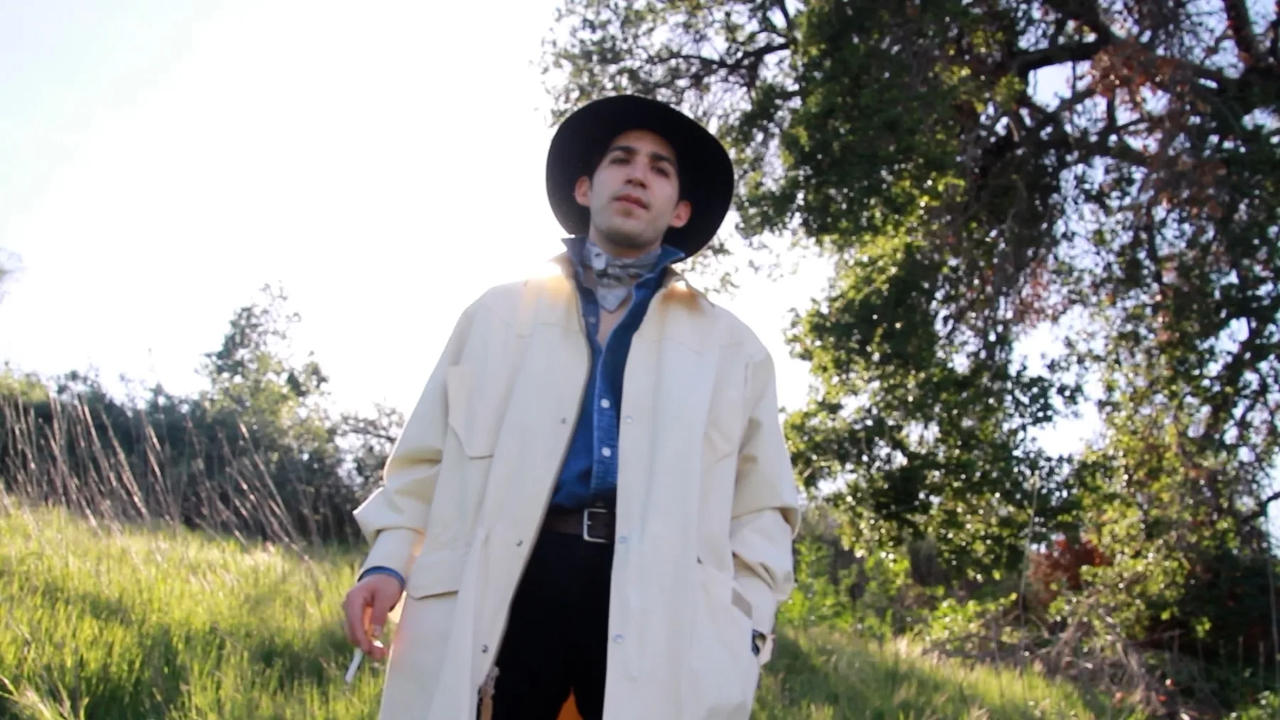 Ian Bloom in Driver 2016 as the Cowboy in a low-angle portrait