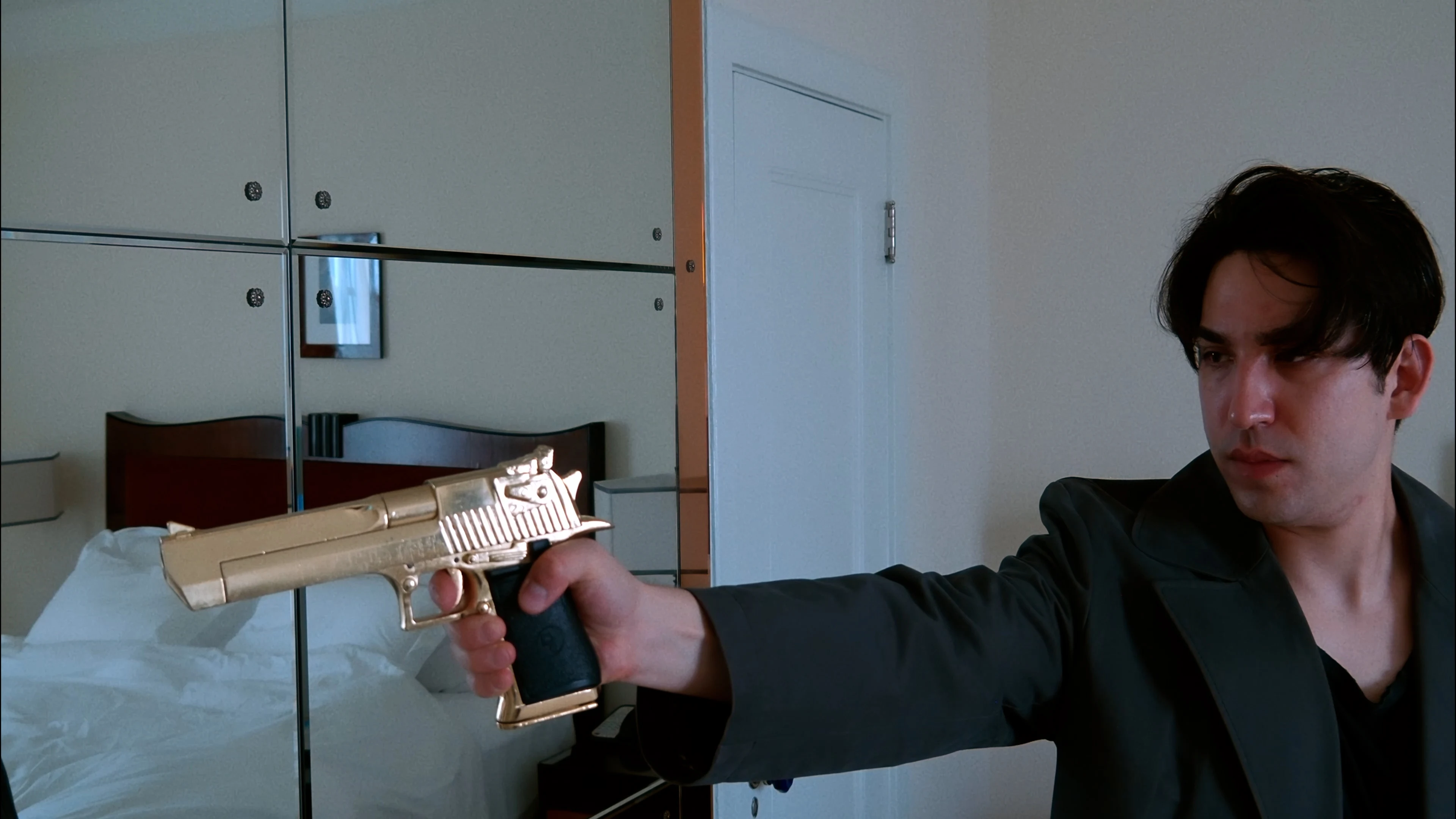 Ian Bloom in King driving at night under red light in Los Angeles